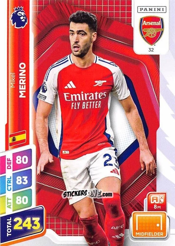 Sticker Mikel Merino - English Premier League 2024-2025. Adrenalyn XL Plus
 n. 32 - Panini