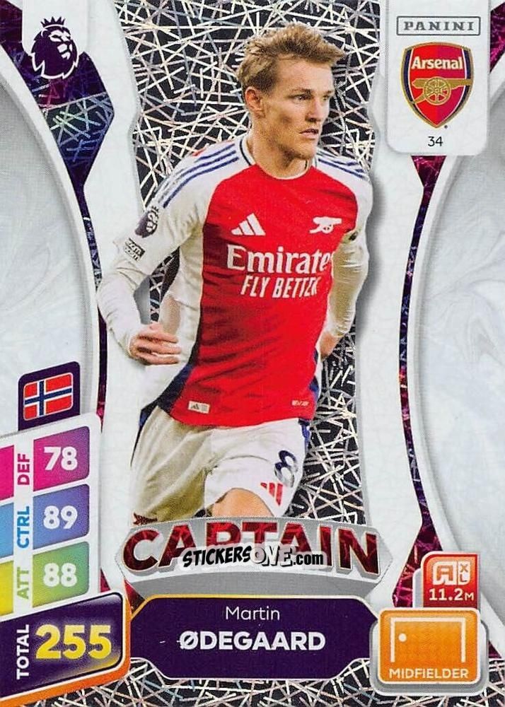 Figurina Martin Ødegaard - English Premier League 2024-2025. Adrenalyn XL Plus
 n. 34 - Panini