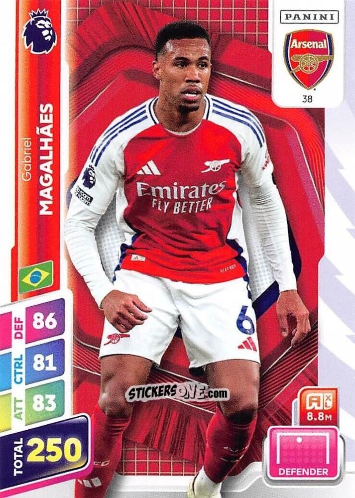Sticker Gabriel Magalhães - English Premier League 2024-2025. Adrenalyn XL Plus
 n. 38 - Panini