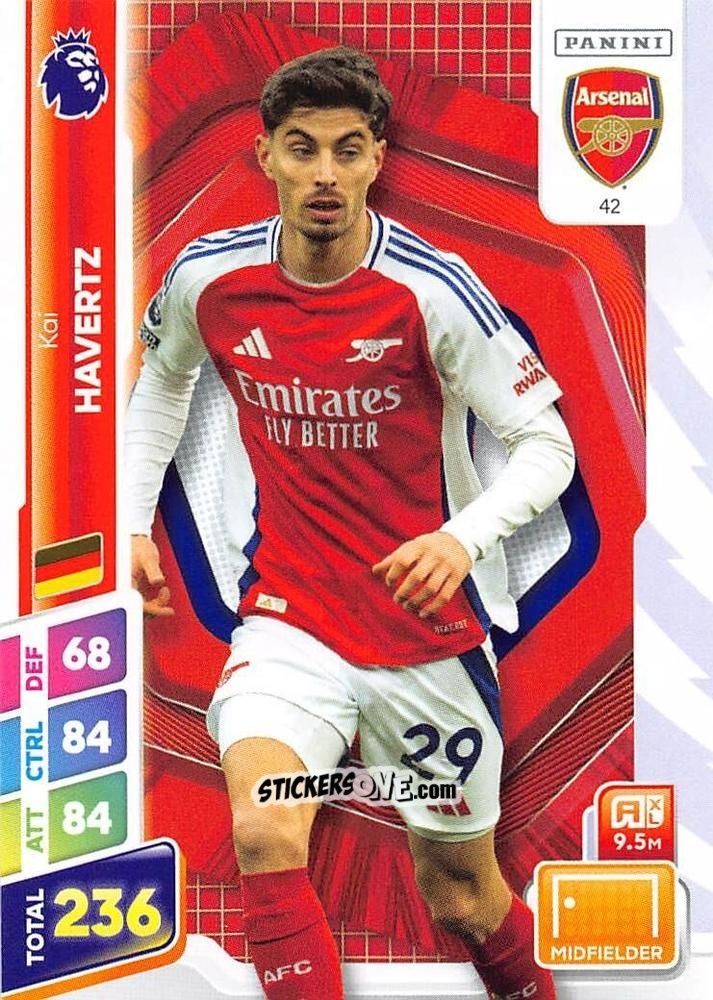 Figurina Kai Havertz - English Premier League 2024-2025. Adrenalyn XL Plus
 n. 42 - Panini