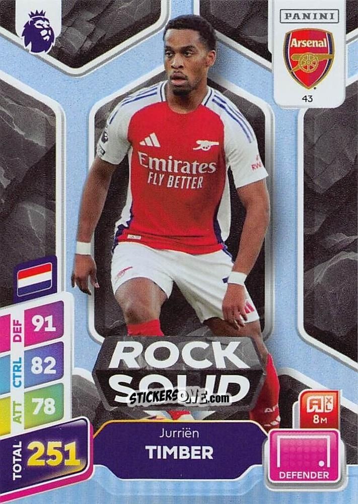 Cromo Jurriën Timber - English Premier League 2024-2025. Adrenalyn XL Plus
 n. 43 - Panini