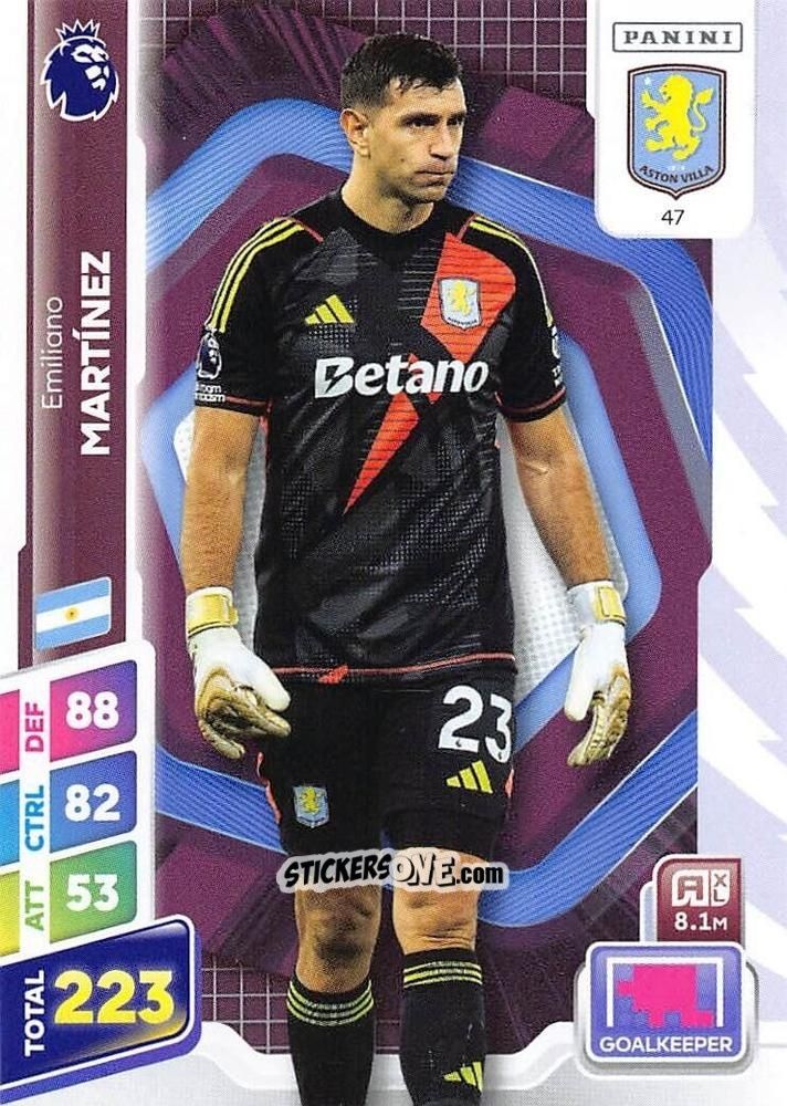 Figurina Emiliano Martínez - English Premier League 2024-2025. Adrenalyn XL Plus
 n. 47 - Panini