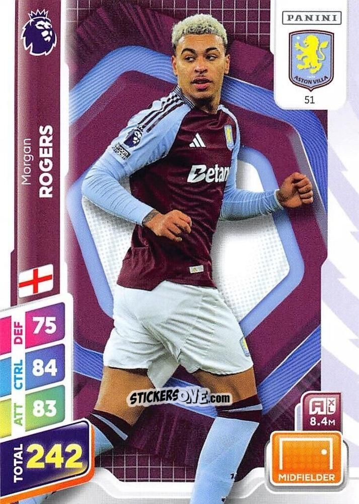 Sticker Morgan Rogers - English Premier League 2024-2025. Adrenalyn XL Plus
 n. 51 - Panini