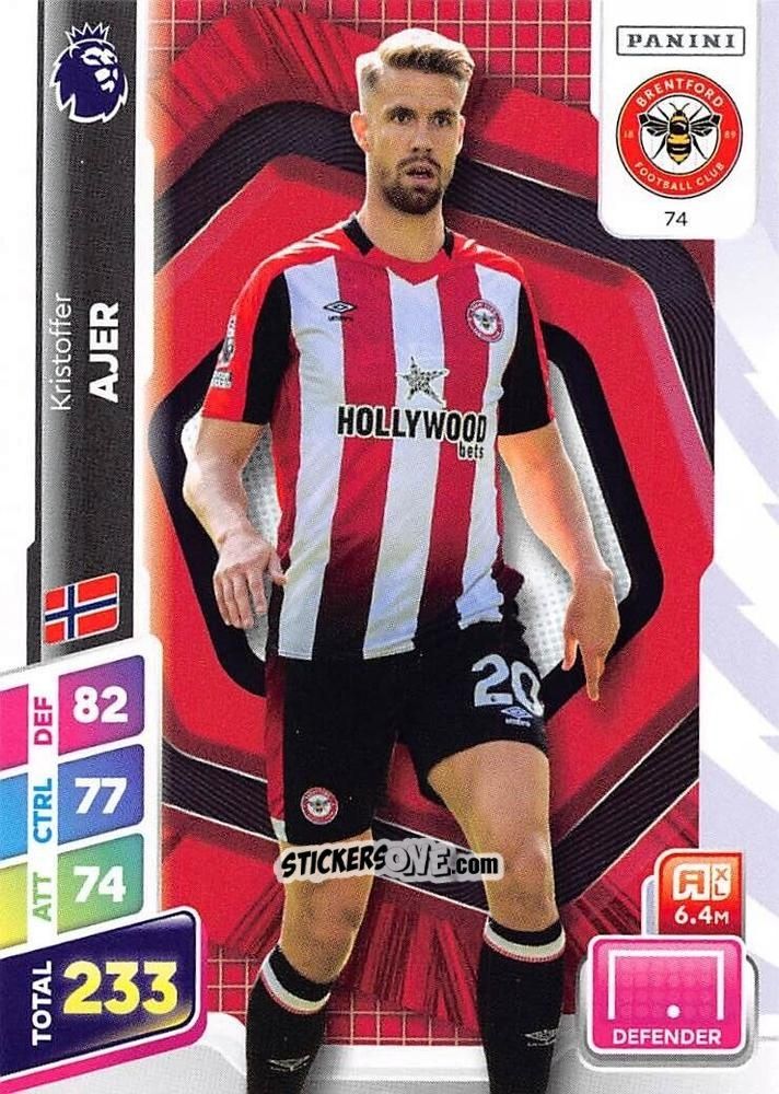 Cromo Kristoffer Ajer - English Premier League 2024-2025. Adrenalyn XL Plus
 n. 74 - Panini