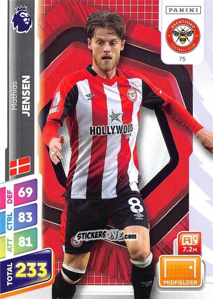 Figurina Mathias Jensen - English Premier League 2024-2025. Adrenalyn XL Plus
 n. 75 - Panini