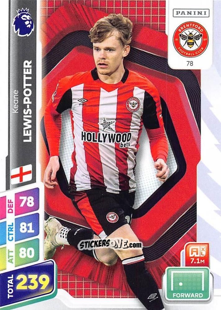 Figurina Keane Lewis-Potter - English Premier League 2024-2025. Adrenalyn XL Plus
 n. 78 - Panini