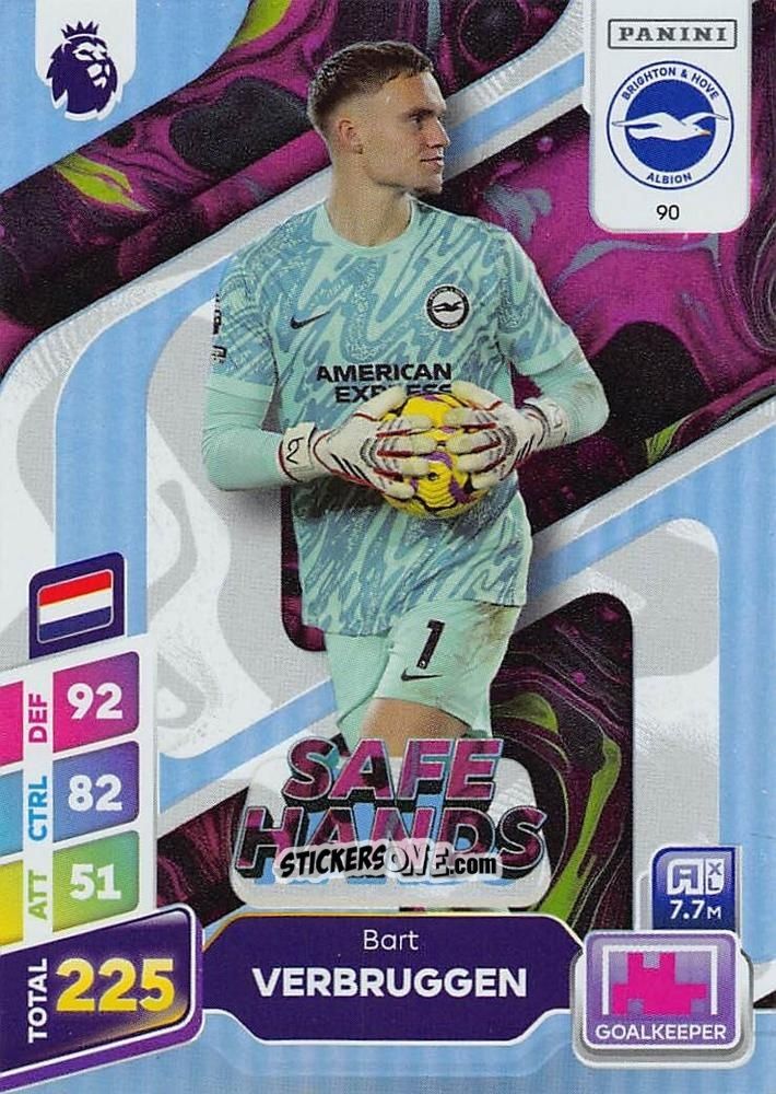 Cromo Bart Verbruggen - English Premier League 2024-2025. Adrenalyn XL Plus
 n. 90 - Panini