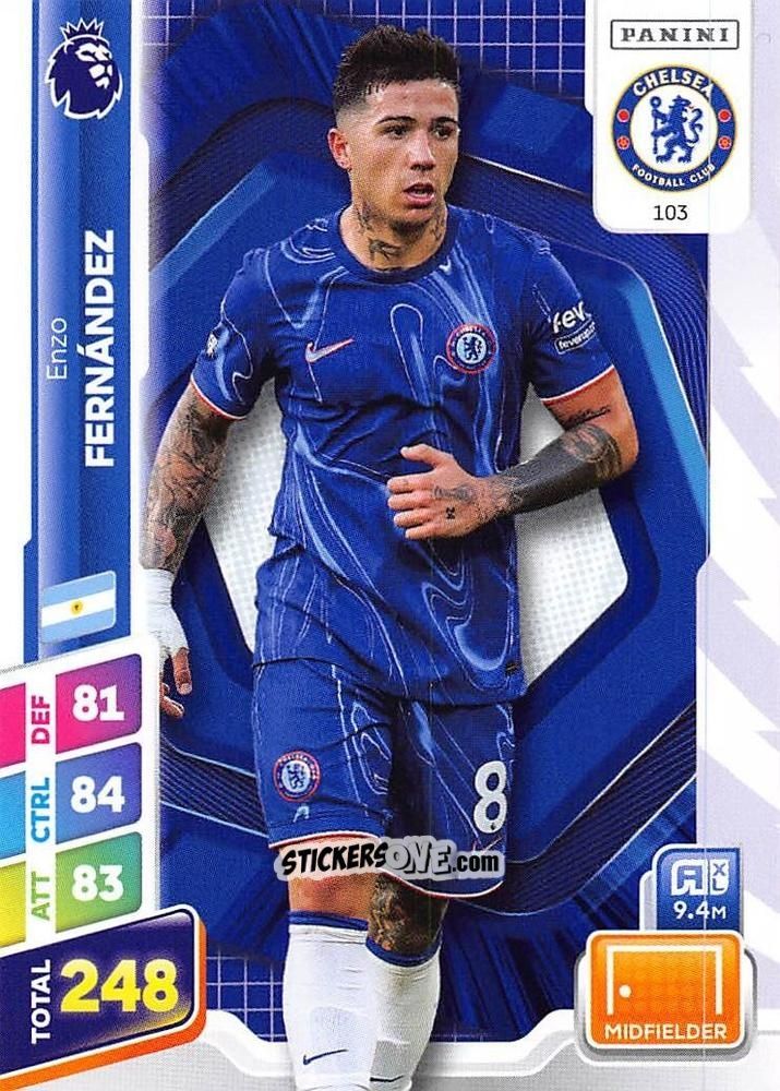 Sticker Enzo Fernández - English Premier League 2024-2025. Adrenalyn XL Plus
 n. 103 - Panini
