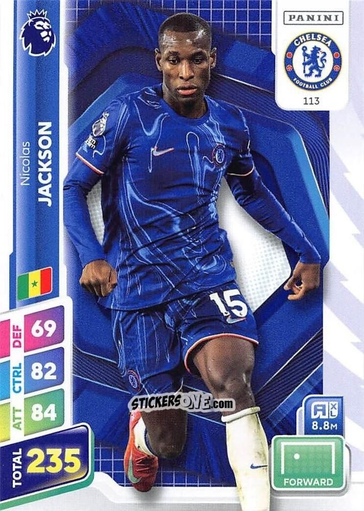 Cromo Nicolas Jackson - English Premier League 2024-2025. Adrenalyn XL Plus
 n. 113 - Panini
