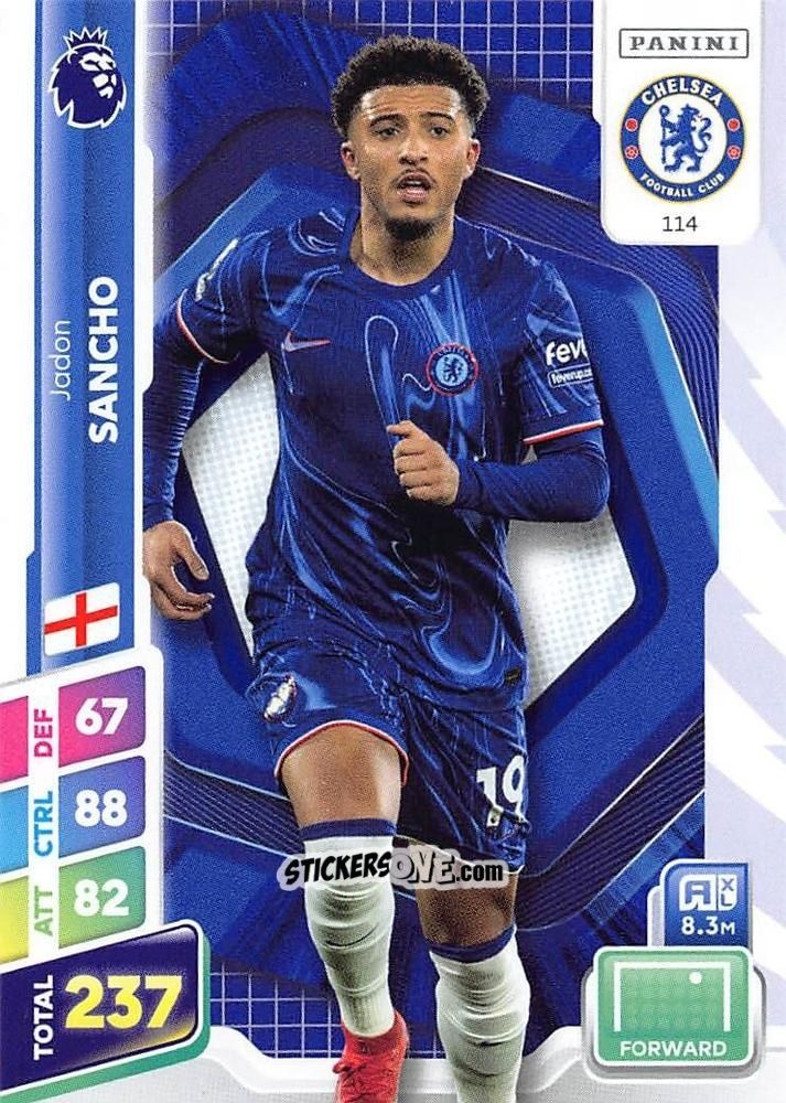 Cromo Jadon Sancho - English Premier League 2024-2025. Adrenalyn XL Plus
 n. 114 - Panini