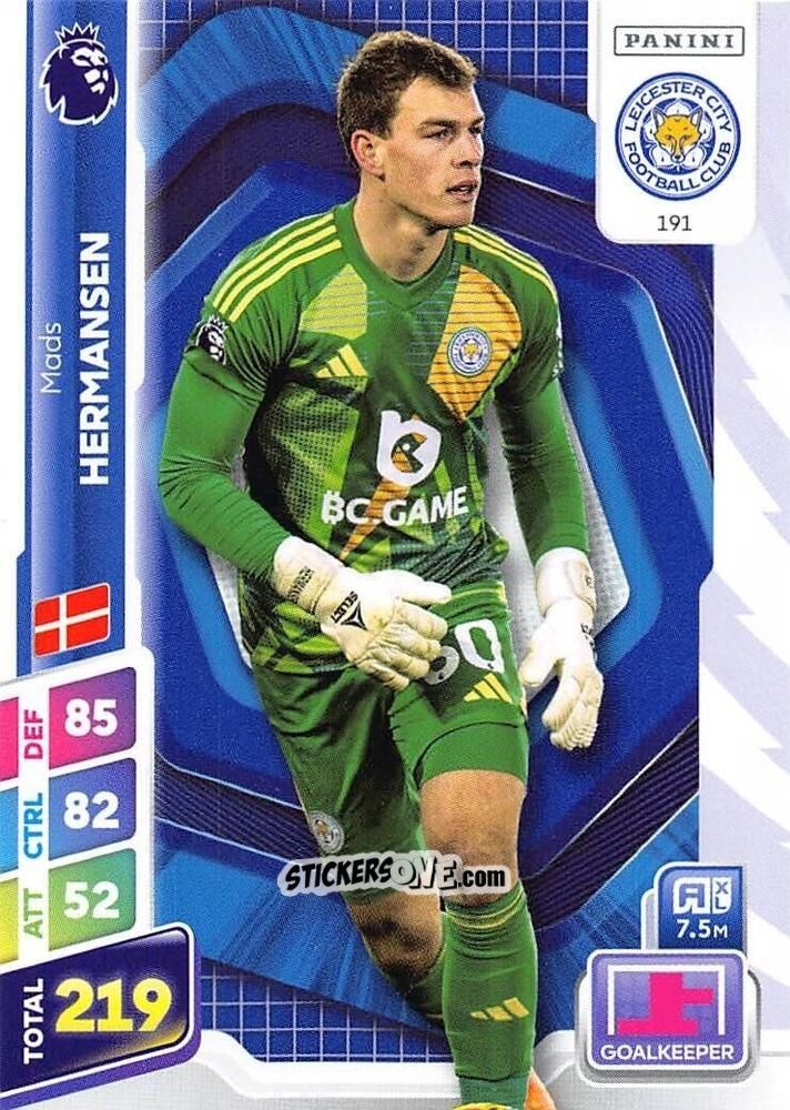 Cromo Mads Hermansen - English Premier League 2024-2025. Adrenalyn XL Plus
 n. 191 - Panini