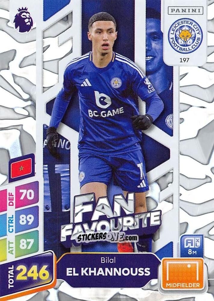 Figurina Bilal El Khannouss - English Premier League 2024-2025. Adrenalyn XL Plus
 n. 197 - Panini