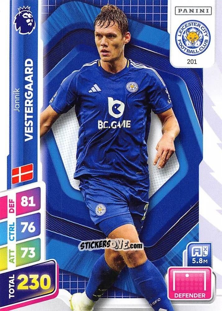 Sticker Jannik Vestergaard - English Premier League 2024-2025. Adrenalyn XL Plus
 n. 201 - Panini