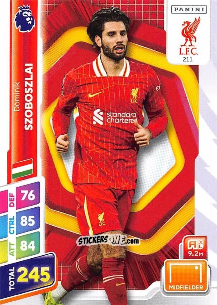 Cromo Dominik Szoboszlai - English Premier League 2024-2025. Adrenalyn XL Plus
 n. 211 - Panini