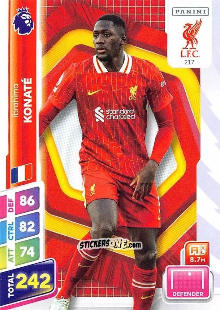 Sticker Ibrahima Konaté - English Premier League 2024-2025. Adrenalyn XL Plus
 n. 217 - Panini