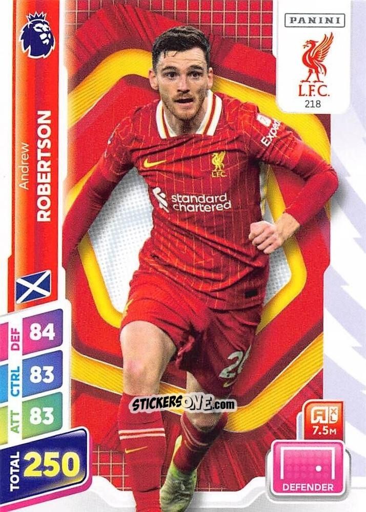 Figurina Andrew Robertson - English Premier League 2024-2025. Adrenalyn XL Plus
 n. 218 - Panini
