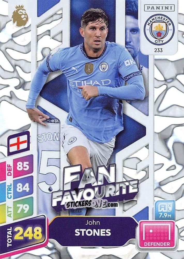 Sticker John Stones - English Premier League 2024-2025. Adrenalyn XL Plus
 n. 233 - Panini