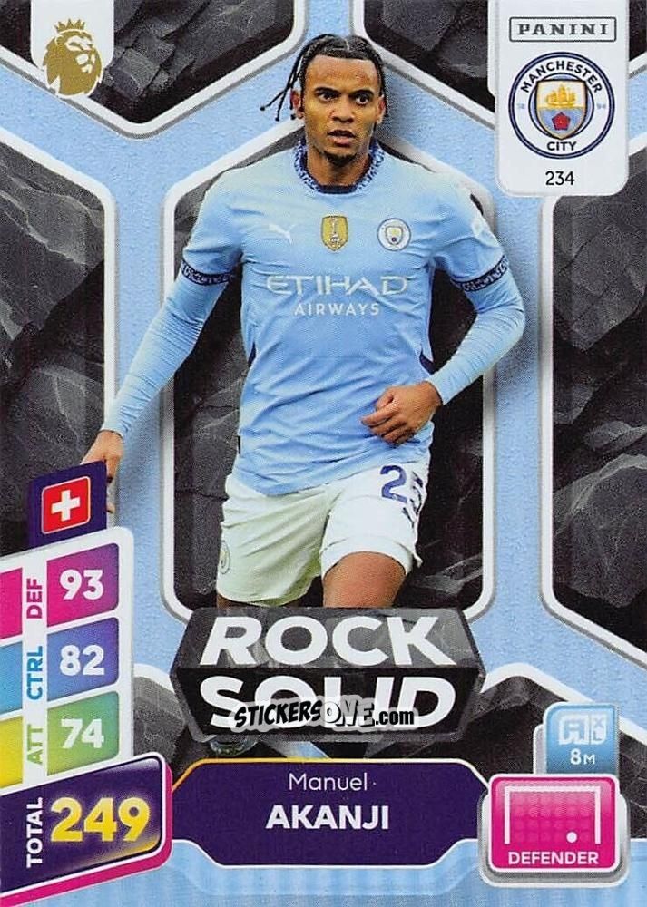 Figurina Manuel Akanji - English Premier League 2024-2025. Adrenalyn XL Plus
 n. 234 - Panini