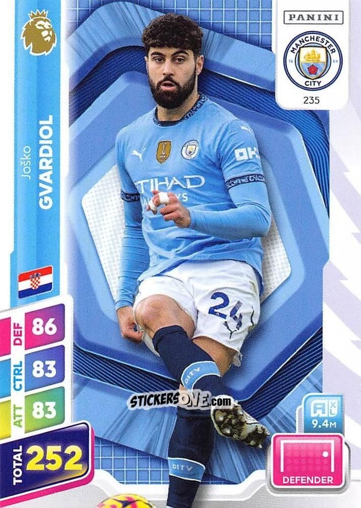 Figurina Joško Gvardiol - English Premier League 2024-2025. Adrenalyn XL Plus
 n. 235 - Panini