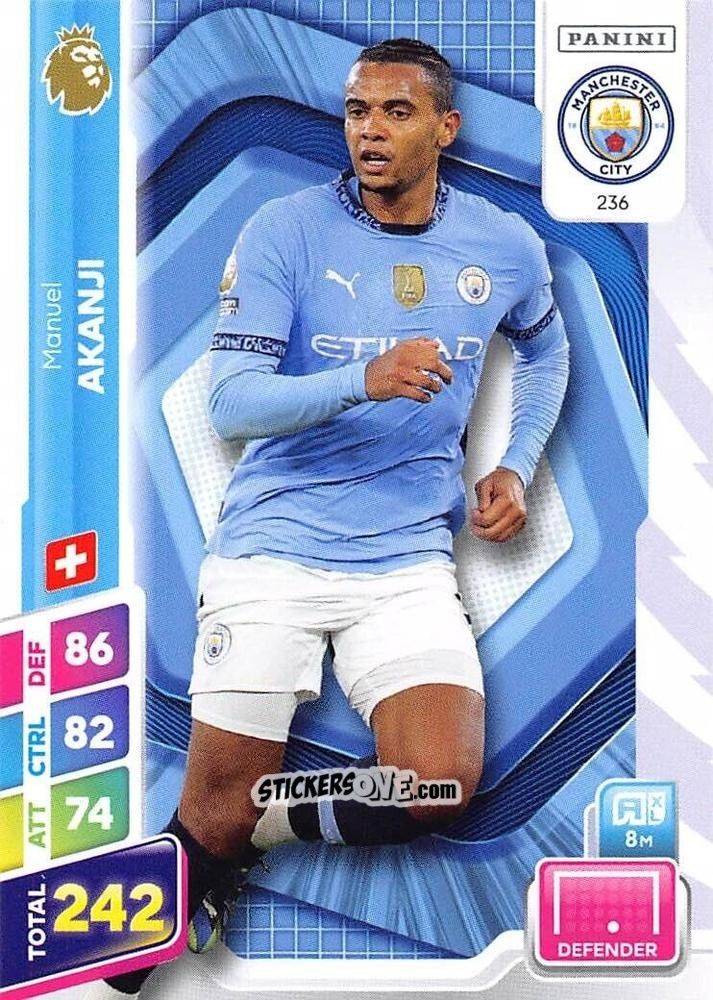 Figurina Manuel Akanji - English Premier League 2024-2025. Adrenalyn XL Plus
 n. 236 - Panini