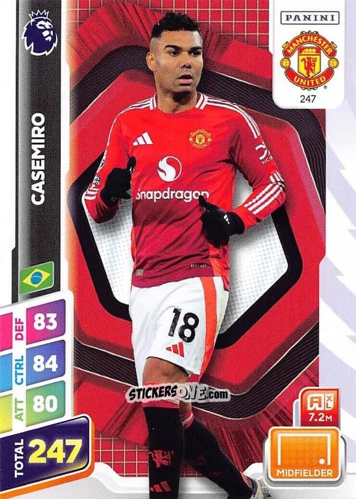 Figurina Casemiro - English Premier League 2024-2025. Adrenalyn XL Plus
 n. 247 - Panini