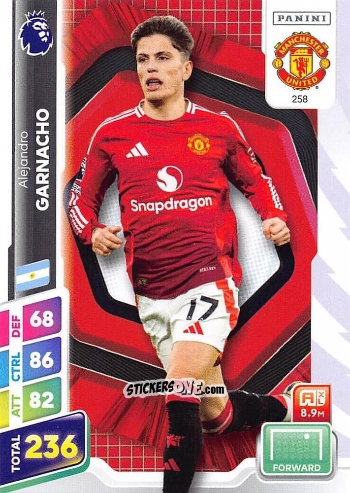 Figurina Alejandro Garnacho - English Premier League 2024-2025. Adrenalyn XL Plus
 n. 258 - Panini