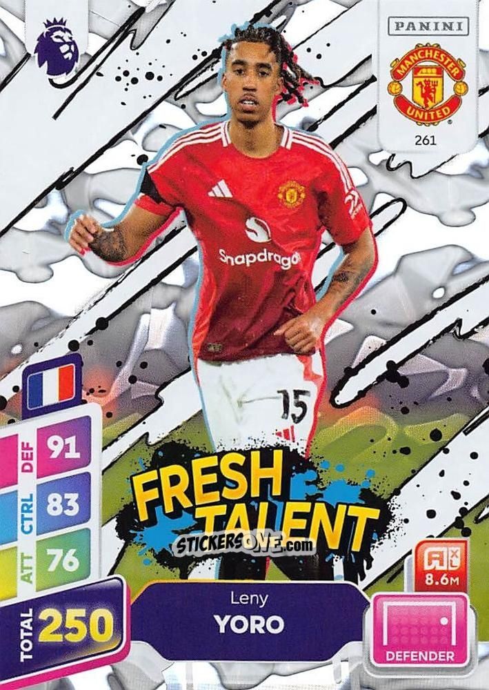Cromo Leny Yoro - English Premier League 2024-2025. Adrenalyn XL Plus
 n. 261 - Panini
