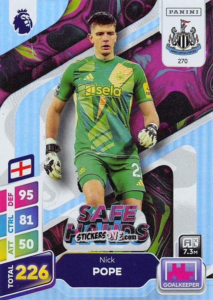 Figurina Nick Pope - English Premier League 2024-2025. Adrenalyn XL Plus
 n. 270 - Panini
