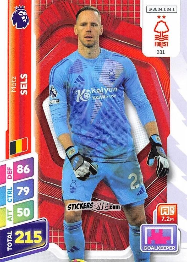 Cromo Matz Sels - English Premier League 2024-2025. Adrenalyn XL Plus
 n. 281 - Panini