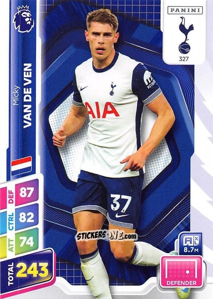 Sticker Micky van de Ven - English Premier League 2024-2025. Adrenalyn XL Plus
 n. 327 - Panini
