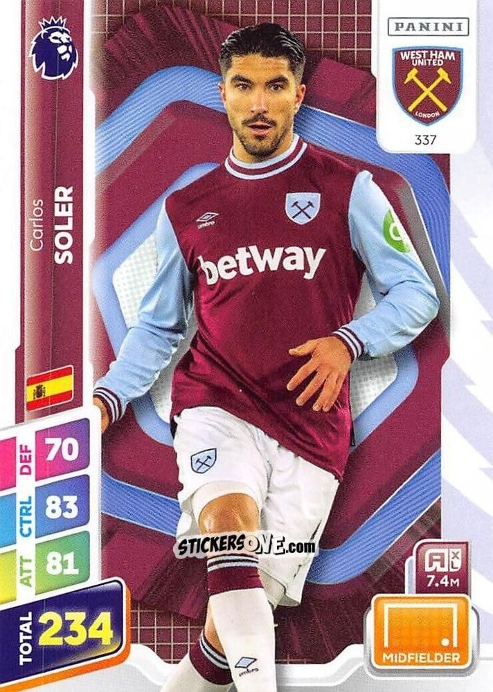 Figurina Carlos Soler - English Premier League 2024-2025. Adrenalyn XL Plus
 n. 337 - Panini