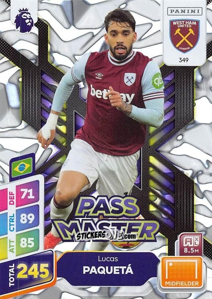 Cromo Lucas Paquetá - English Premier League 2024-2025. Adrenalyn XL Plus
 n. 349 - Panini