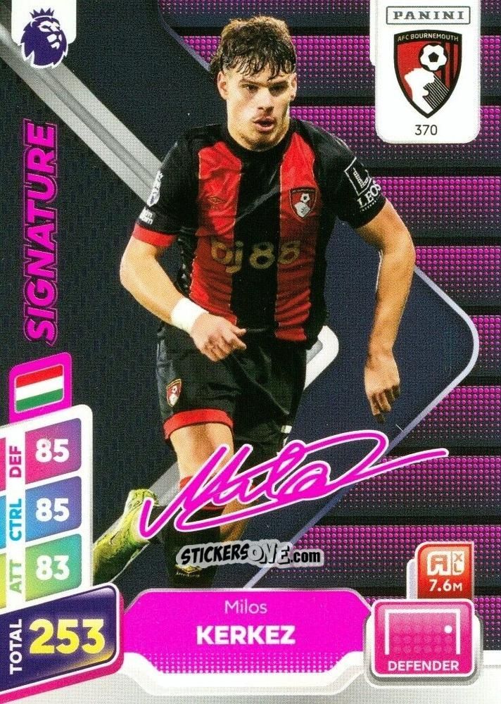 Sticker Milos Kerkez - English Premier League 2024-2025. Adrenalyn XL Plus
 n. 370 - Panini
