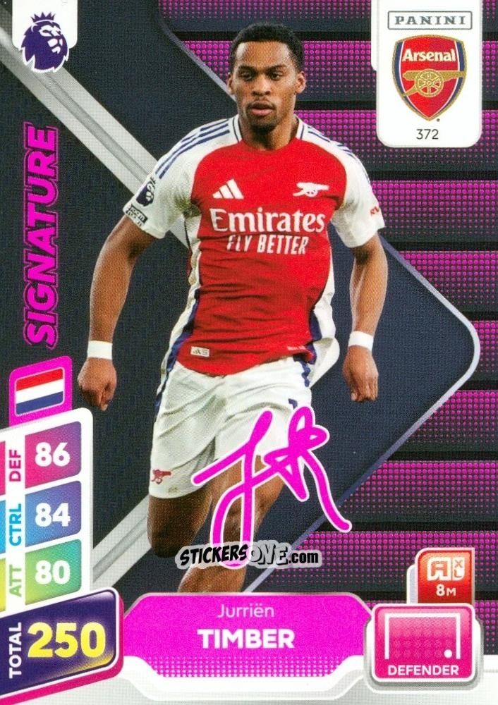 Cromo Jurriën Timber - English Premier League 2024-2025. Adrenalyn XL Plus
 n. 372 - Panini