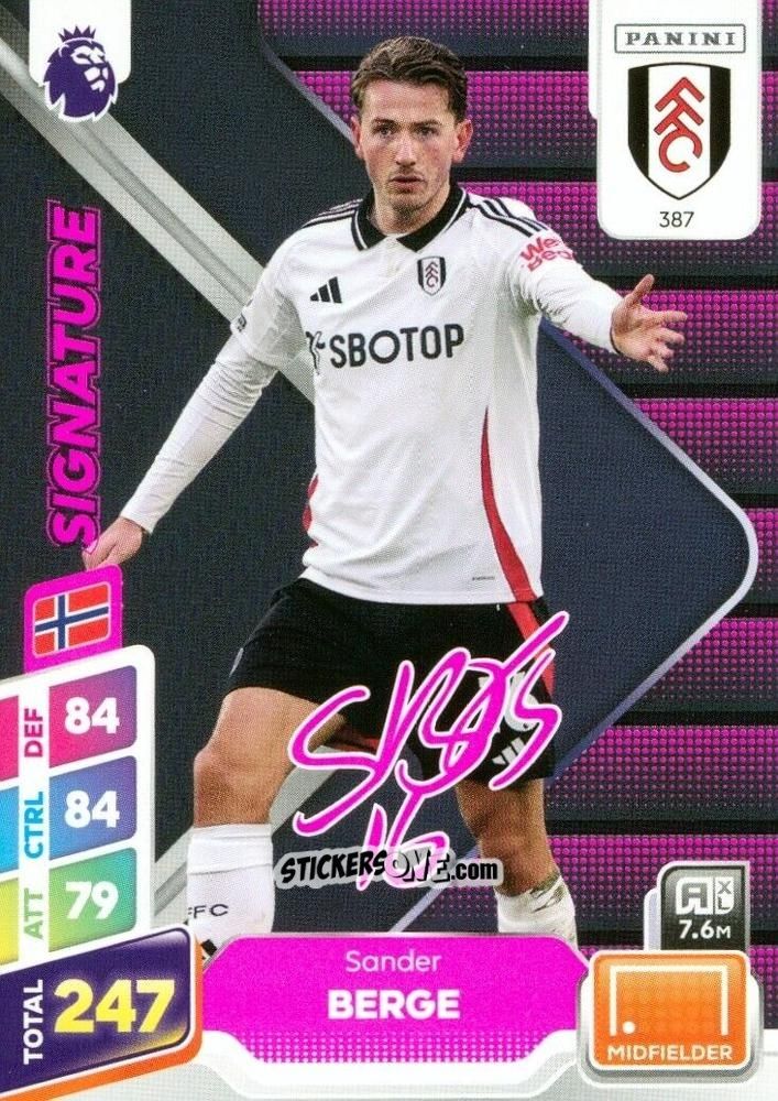 Figurina Sander Berge - English Premier League 2024-2025. Adrenalyn XL Plus
 n. 387 - Panini
