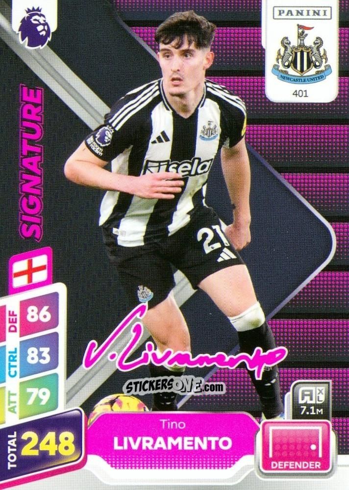 Sticker Tino Livramento - English Premier League 2024-2025. Adrenalyn XL Plus
 n. 401 - Panini