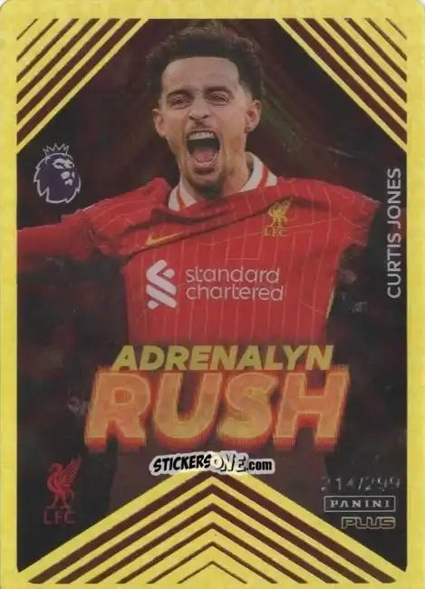 Sticker Curtis Jones - English Premier League 2024-2025. Adrenalyn XL Plus
 n. AR12y - Panini
