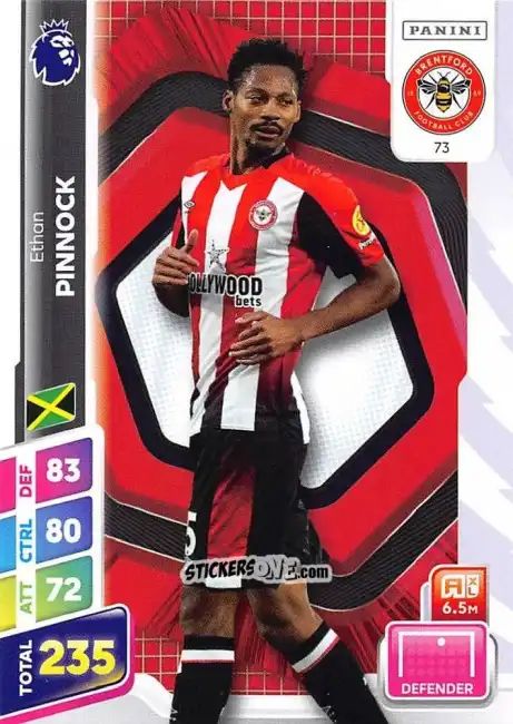 Cromo Ethan Pinnock - English Premier League 2024-2025. Adrenalyn XL Plus
 n. 73 - Panini