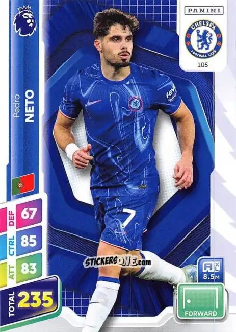 Figurina Pedro Neto - English Premier League 2024-2025. Adrenalyn XL Plus
 n. 105 - Panini