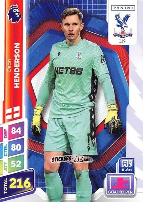 Figurina Dean Henderson - English Premier League 2024-2025. Adrenalyn XL Plus
 n. 119 - Panini
