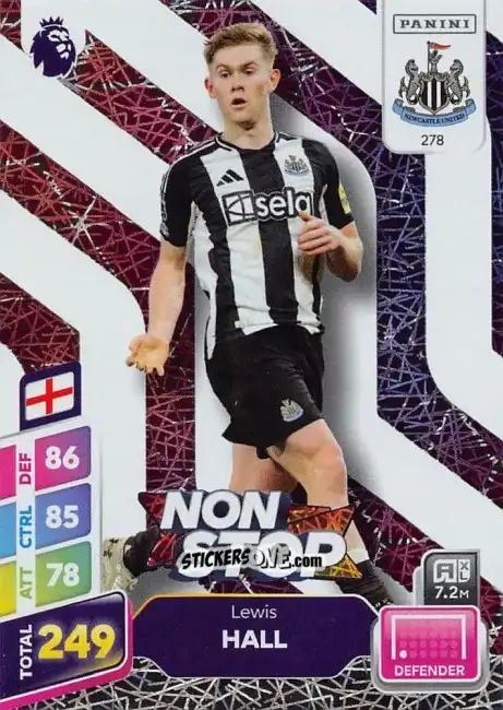 Sticker Lewis Hall - English Premier League 2024-2025. Adrenalyn XL Plus
 n. 278 - Panini