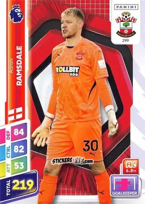 Sticker Aaron Ramsdale - English Premier League 2024-2025. Adrenalyn XL Plus
 n. 299 - Panini
