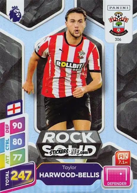 Cromo Taylor Harwood-Bellis - English Premier League 2024-2025. Adrenalyn XL Plus
 n. 306 - Panini