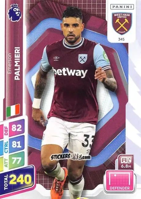 Sticker Emerson Palmieri - English Premier League 2024-2025. Adrenalyn XL Plus
 n. 345 - Panini