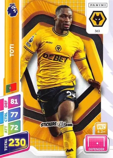 Sticker Toti Gomes - English Premier League 2024-2025. Adrenalyn XL Plus
 n. 363 - Panini