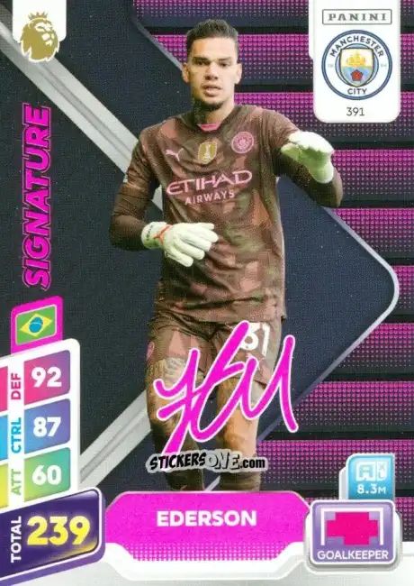 Figurina Ederson - English Premier League 2024-2025. Adrenalyn XL Plus
 n. 391 - Panini
