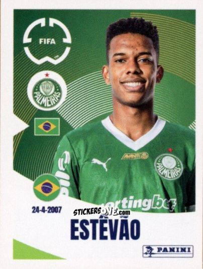 Cromo Estêvão Willian - FIFA Club World Cup 2025
 n. 18 - Panini