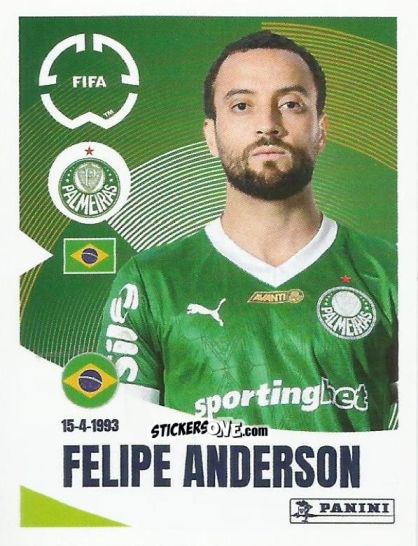 Figurina Felipe Anderson - FIFA Club World Cup 2025
 n. 21 - Panini