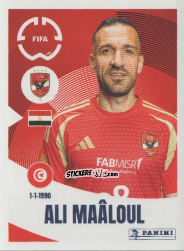 Sticker Ali Maâloul - FIFA Club World Cup 2025
 n. 43 - Panini