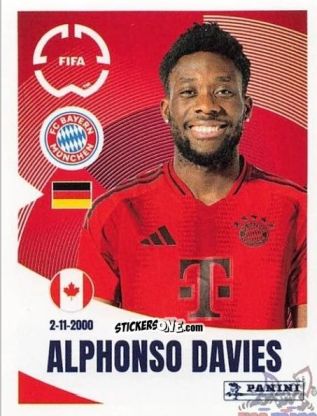 Cromo Alphonso Davies - FIFA Club World Cup 2025
 n. 121 - Panini